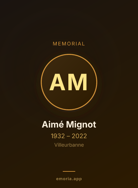 Memorial portrait of Aimé Mignot