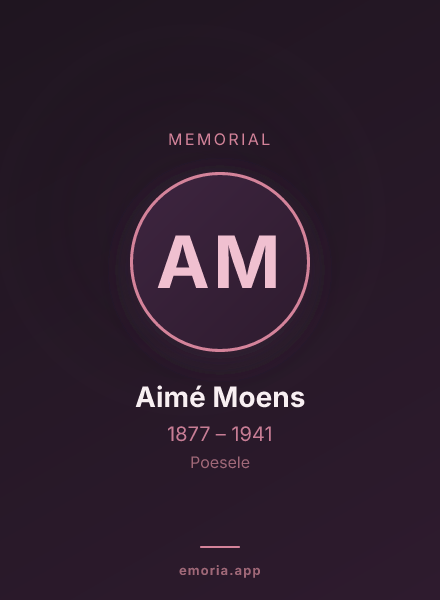Memorial portrait of Aimé Moens