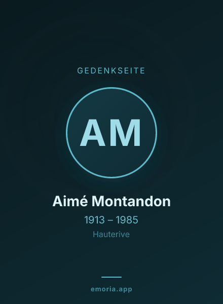 Gedenkportrait von Aimé Montandon