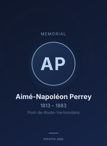Memorial portrait of Aimé-Napoléon Perrey
