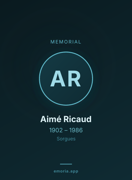 Memorial portrait of Aimé Ricaud