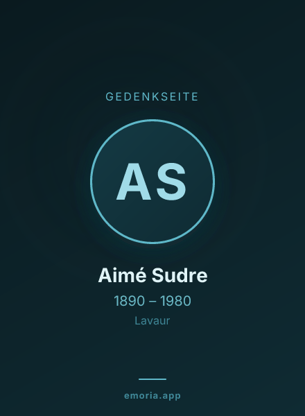Gedenkportrait von Aimé Sudre