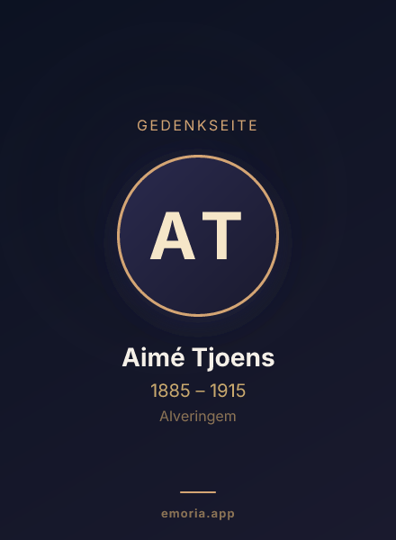Gedenkportrait von Aimé Tjoens