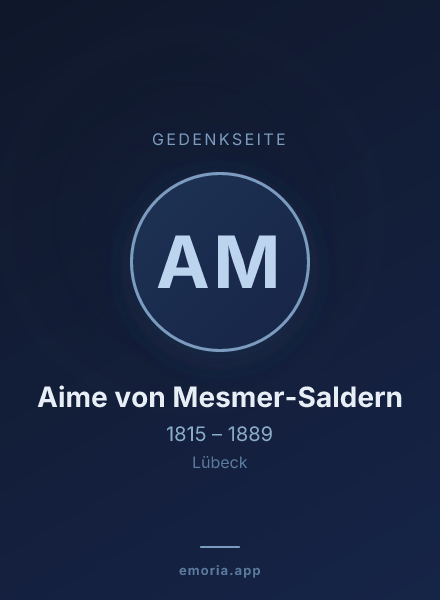 Gedenkportrait von Aime von Mesmer-Saldern