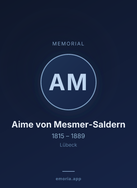 Memorial portrait of Aime von Mesmer-Saldern
