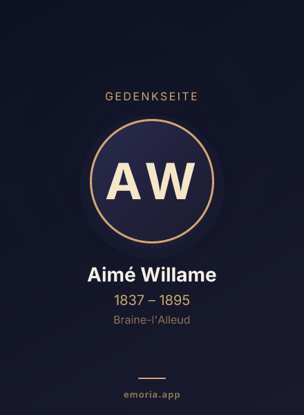 Gedenkportrait von Aimé Willame