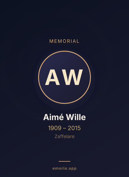 Memorial portrait of Aimé Wille