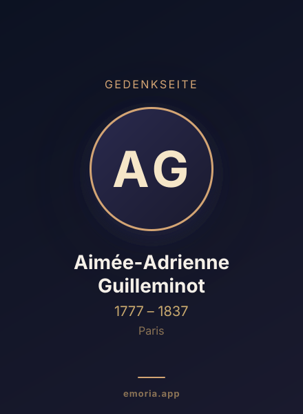 Gedenkportrait von Aimée-Adrienne Guilleminot