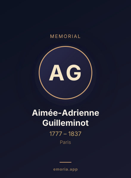 Memorial portrait of Aimée-Adrienne Guilleminot
