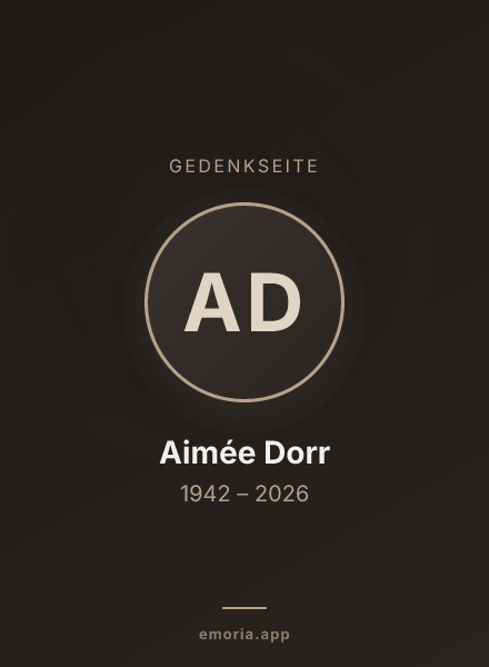 Gedenkportrait von Aimée Dorr