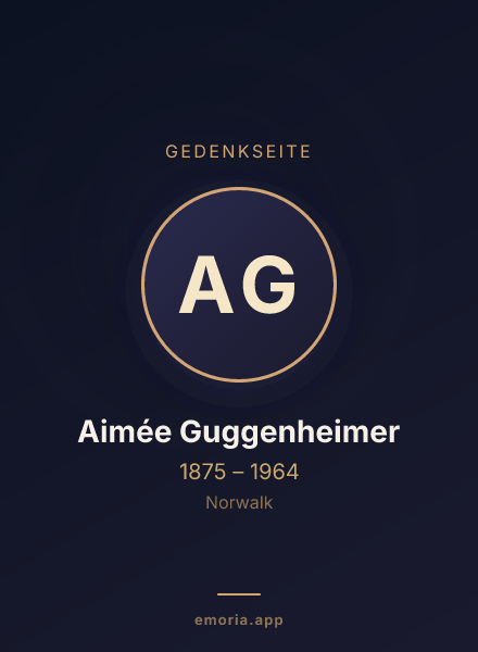 Gedenkportrait von Aimée Guggenheimer
