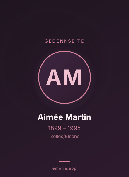 Gedenkportrait von Aimée Martin