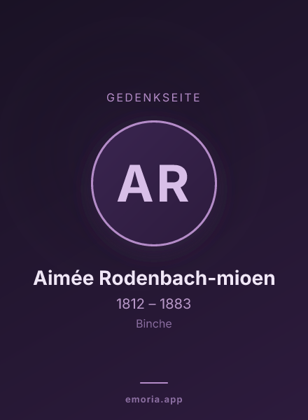 Gedenkportrait von Aimée Rodenbach-mioen