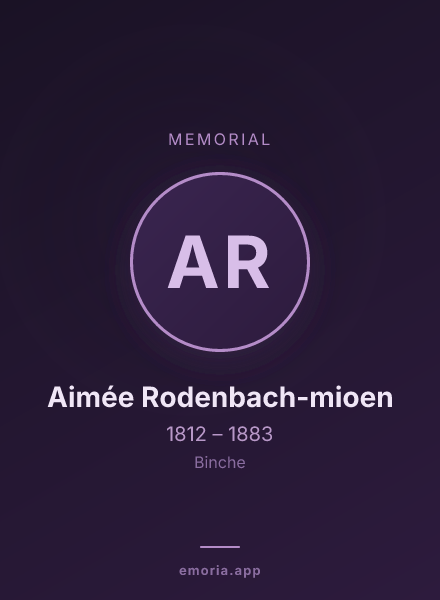 Memorial portrait of Aimée Rodenbach-mioen