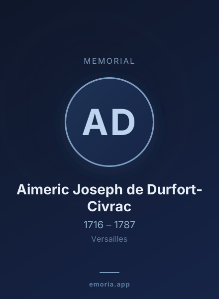 Memorial portrait of Aimeric Joseph de Durfort-Civrac