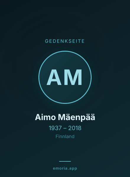 Gedenkportrait von Aimo Mäenpää