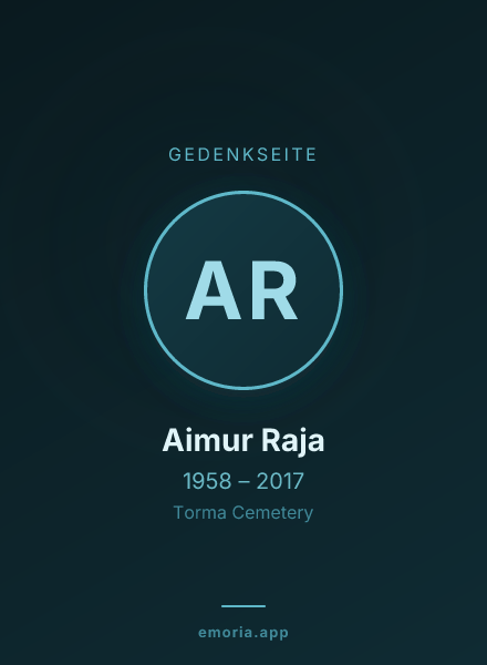 Gedenkportrait von Aimur Raja