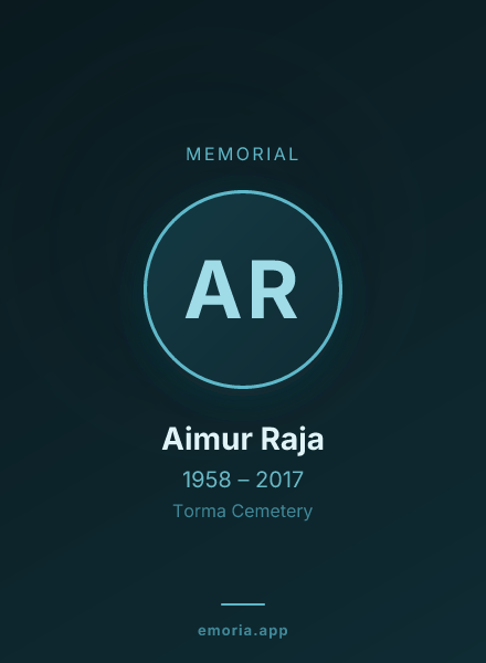 Memorial portrait of Aimur Raja