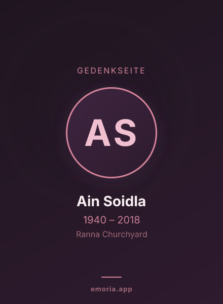 Gedenkportrait von Ain Soidla