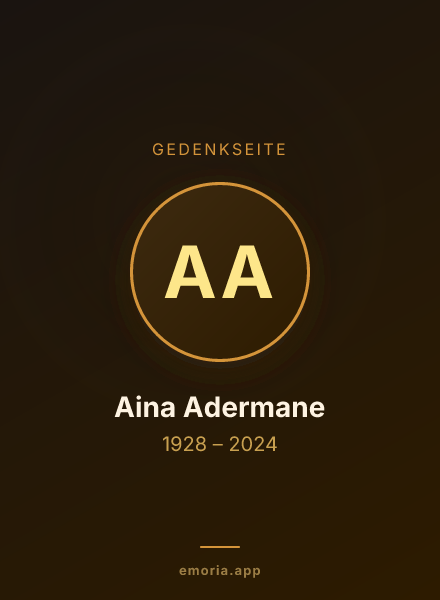 Gedenkportrait von Aina Adermane