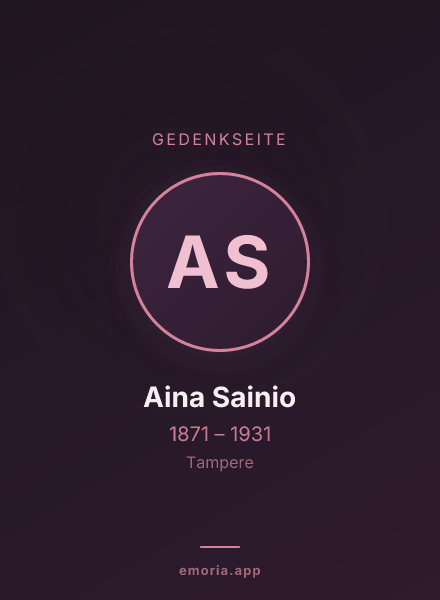 Gedenkportrait von Aina Sainio