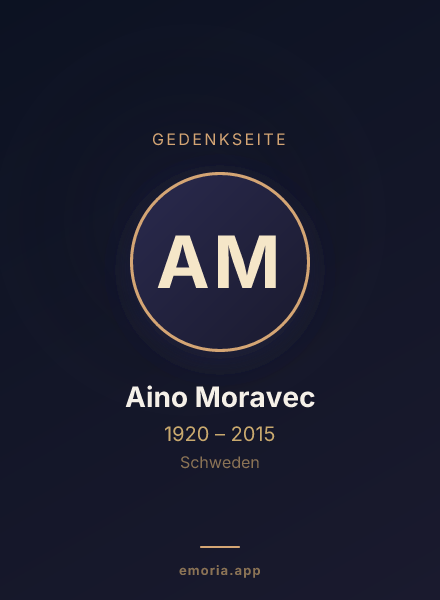 Gedenkportrait von Aino Moravec