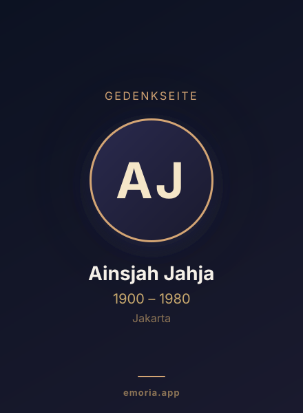 Gedenkportrait von Ainsjah Jahja
