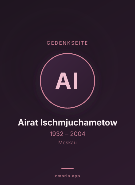 Gedenkportrait von Airat Ischmjuchametow