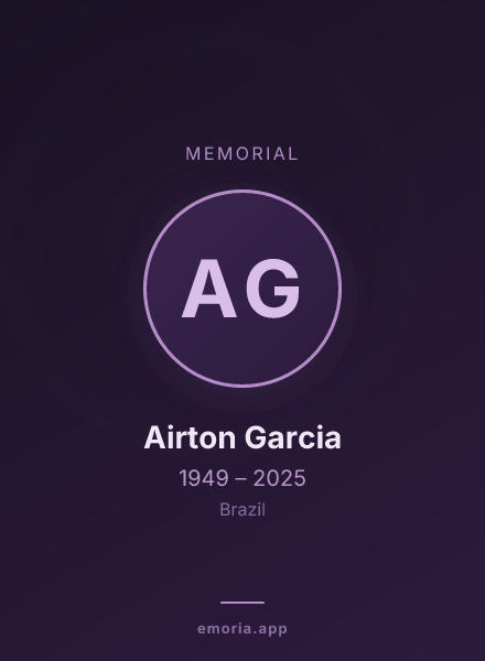 Memorial portrait of Airton Garcia
