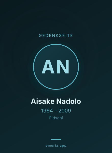 Gedenkportrait von Aisake Nadolo