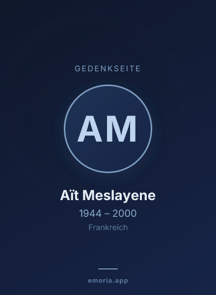 Gedenkportrait von Aït Meslayene