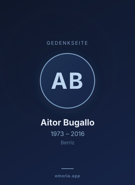 Gedenkportrait von Aitor Bugallo