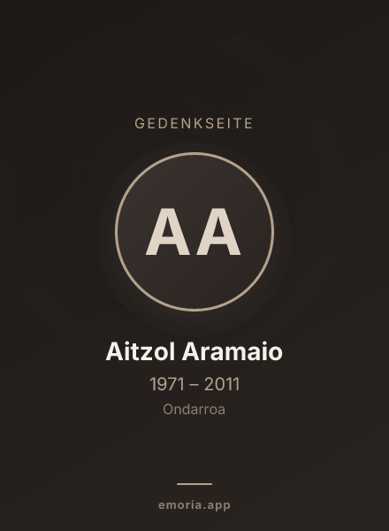 Gedenkportrait von Aitzol Aramaio