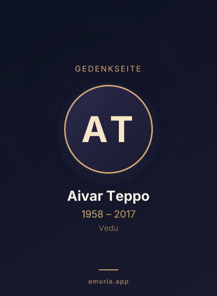 Gedenkportrait von Aivar Teppo