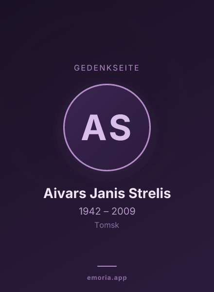 Gedenkportrait von Aivars Janis Strelis