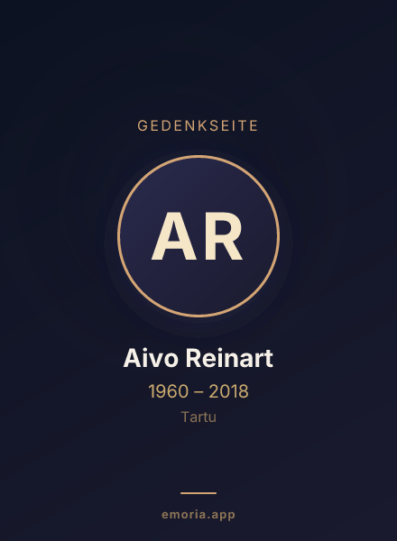 Gedenkportrait von Aivo Reinart