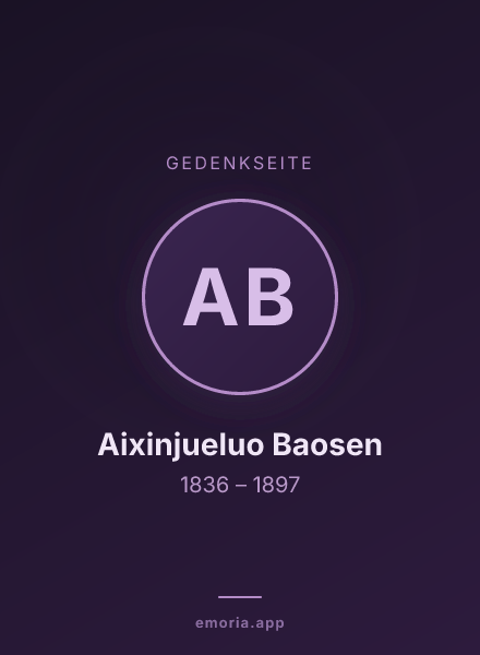 Gedenkportrait von Aixinjueluo Baosen