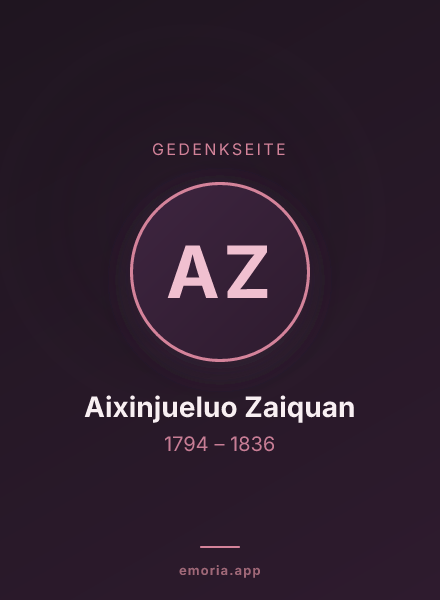 Gedenkportrait von Aixinjueluo Zaiquan