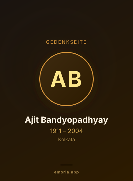 Gedenkportrait von Ajit Bandyopadhyay