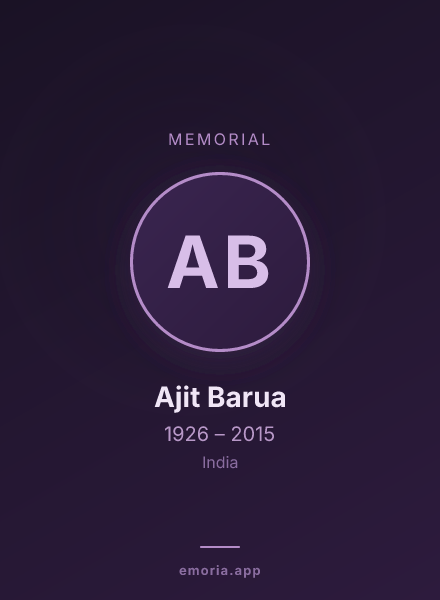 Memorial portrait of Ajit Barua