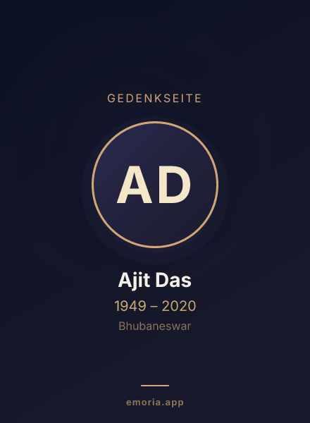Gedenkportrait von Ajit Das