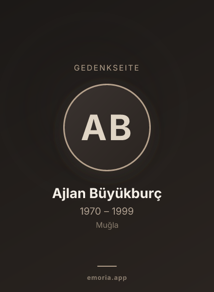 Gedenkportrait von Ajlan Büyükburç
