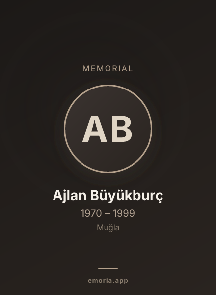Memorial portrait of Ajlan Büyükburç