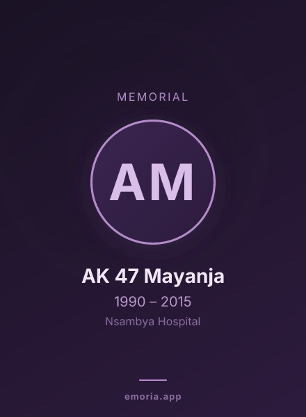 Memorial portrait of AK 47 Mayanja