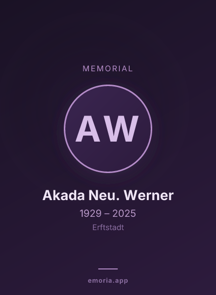 Memorial portrait of Akada Neu. Werner