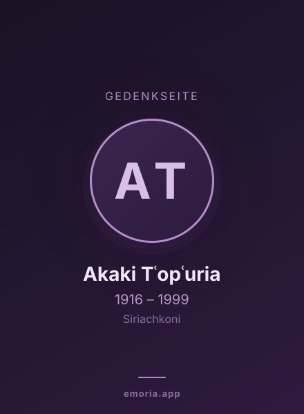 Gedenkportrait von Akaki Tʿopʿuria