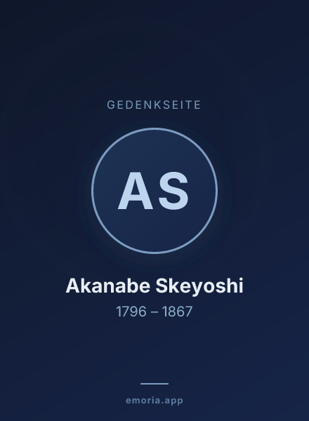 Gedenkportrait von Akanabe Skeyoshi