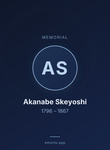 Memorial portrait of Akanabe Skeyoshi