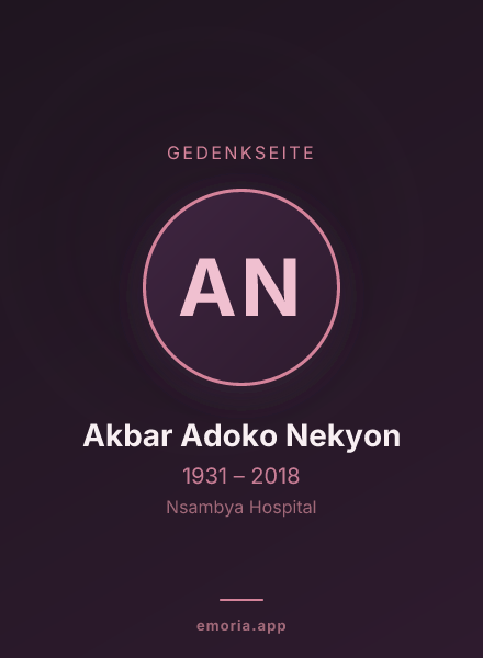 Gedenkportrait von Akbar Adoko Nekyon