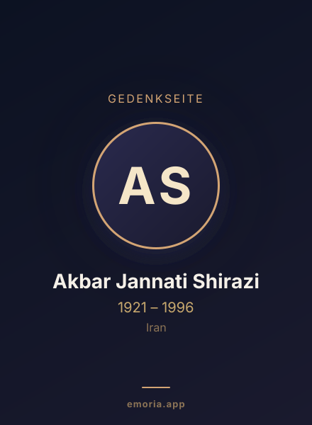 Gedenkportrait von Akbar Jannati Shirazi